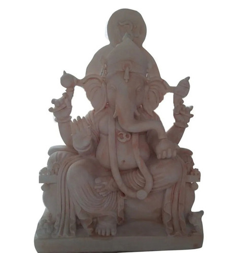 Hindu God Marble Ganesh Statue With 2 Foot Of Height