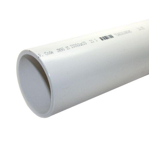 Plain Pvc White Round Pipe For Plumbing, 5 Feet Pipe Length