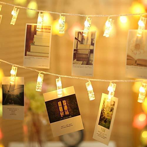 Warm White X4Cart 10 Led Photo Clip Led String Fairy Light For Home Decoration, Bed Room Decor, Birthday Party, Diwali, Christmas - 10 Led (Warm White)(Battery Operated)