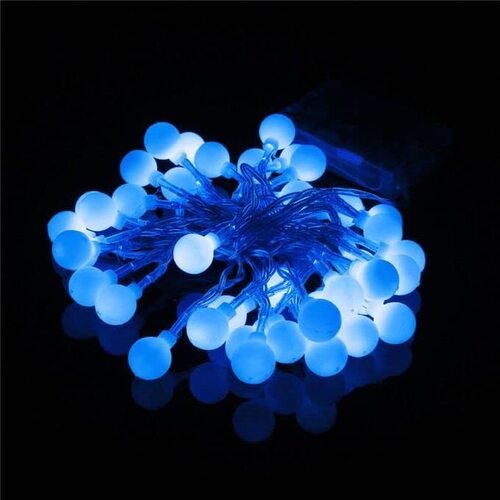 Warm White X4Cart Milky Ball String Lights 42 Led 12 Meter Goti String Fairy Light For Diwali, Christmas, Wedding, Party, Indoor And Outdoor Decoration Light, Plug-In (Blue Color, Pack Of 1)