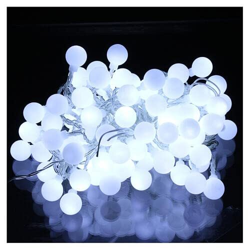 White X4Cart Milky Ball String Lights 42 Led 12 Meter Goti String Fairy Light For Diwali, Christmas, Wedding, Party, Indoor And Outdoor Decoration Light, Plug-In (White Color, Pack Of 1)