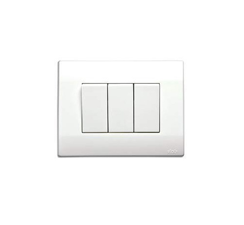 सफेद 12 X 8 X 12 सेमी और 240 वोल्टेज पॉलीकार्बोनेट इलेक्ट्रिक स्विच