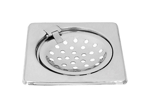 Durable 14 X 14 X 2 Cm Glossy Finishing Square Stainless Steel Floor Drain