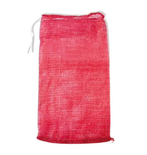 Red 22X40 Inch Rectangular Embossing Plain Polypropylene Leno Bag