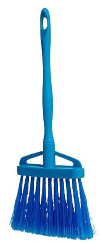 Blue 45 Inch Lightweight And Durable Plastic And Nylon Bristle Broom For Floor Cleaning 