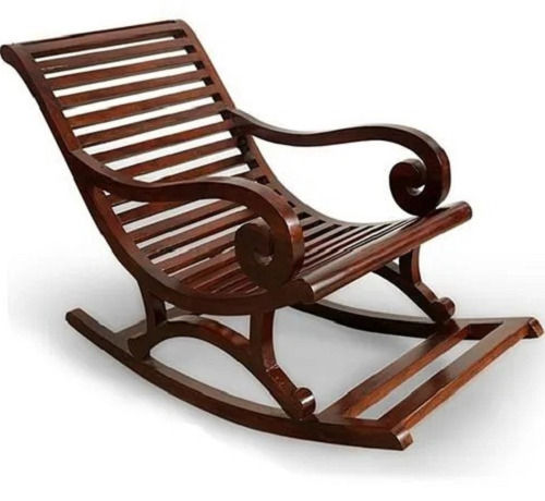 4x1.8 Feet 12 Kilogram Eco-Friendly Matt Finish Oak Wooden Rocking Chair 