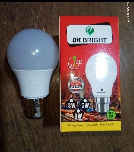 9 Watt White Led Round Light Bulb, 240 Voltage