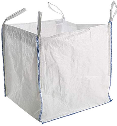 White 90X90X90 Cm 4 Hand Length Handle Polypropylene Jumbo Bag 