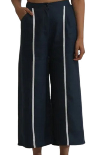 महिलाओं के लिए आरामदायक और रेगुलर फिट 100% हेम पी लिनेन पलाज़ो