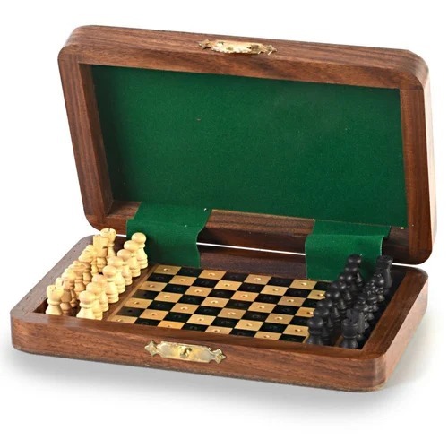 Designed Durable Finished Smooth Surface Wooden Travel Chess Sets Age Group: All