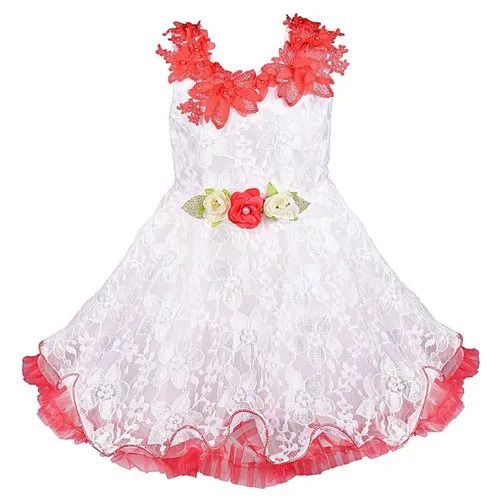 Embroidered Sleeveless Washable Breathable Cotton Designer Kids Frock  Age Group: 1 To 10