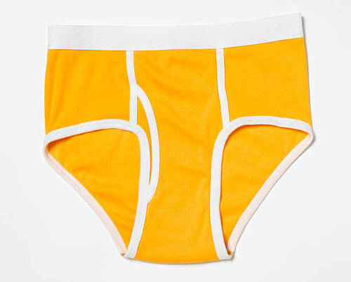 Hand Washable Yellow Mens Cotton Plain Brief, All Size Available