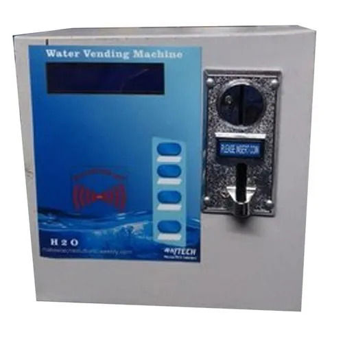 Grey Lcd Touch Screen Automatic Stainless Steel Coin Operated Water Vending Machine