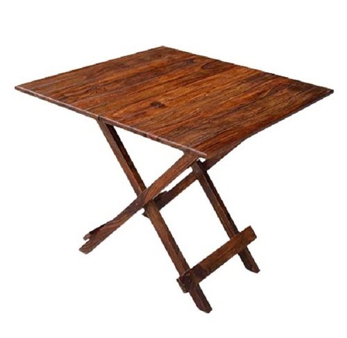 Handmade Non-Foldable One-Piece Square Teak Wood Table