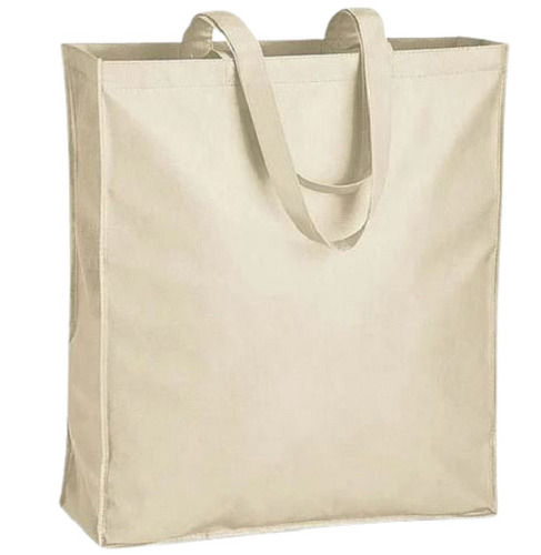 Plain Pattern Hand Handle Canvas Shopping Bag With 5 Kg Capacity