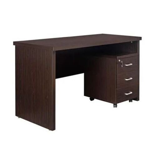 Machine Made Rectangular Matte Finished  Scratch Resistant Solid Teak Wood Office Table