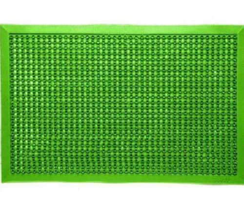 Green 14 X 22 Inch Rectangular Plain Pvc Door Mat For Home