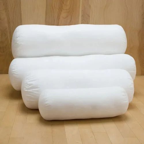 Round Plain Cotton Microfiber Bolster Pillow For Home