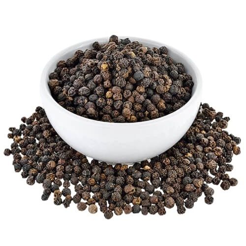 Spicy A Grade Round Whole Dried Black Pepper For Cooking  Shelf Life: 6 Months