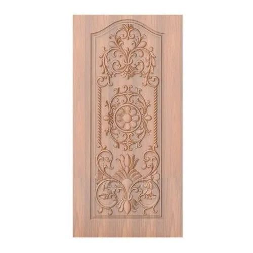 00 7*4.5 Foot Indian Wooden Carved Home  Door With 20 Mm Thickness