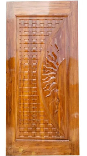 7.5 X 4.5 Feet 12 Thick Polished Finish Inward And Outward Opening Teak Wood Door  Application: Interior