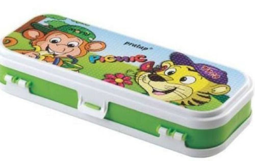 9x3x9 Inch Lightweight And Durable Printed Cover Pvc Plastic Pencil Box