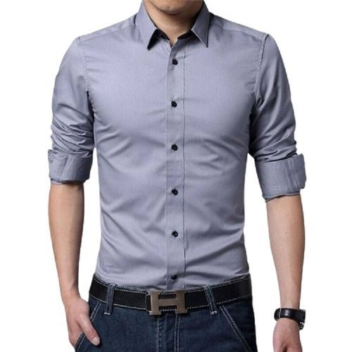 Formal Wear Plain Full Sleeves Cotton Shirt For Men Age Group: Above 18