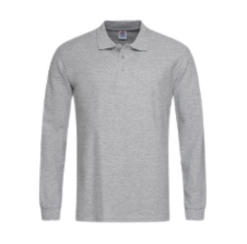 Long Sleeves Casual Wear Polo Neck Plain Cotton T Shirt For Mens  Age Group: Adults