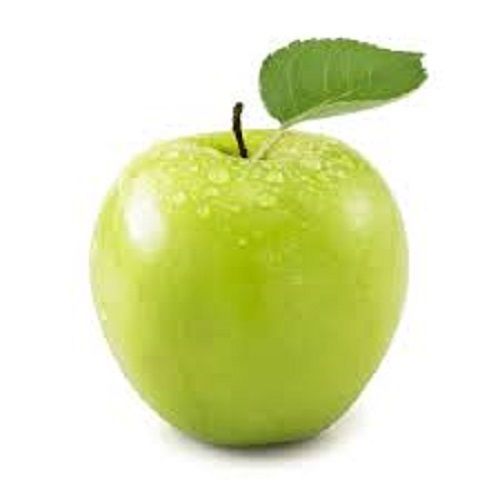 Organic Cultivation Natural Pure Healthy Sweet Juicy Round Raw Green Apples