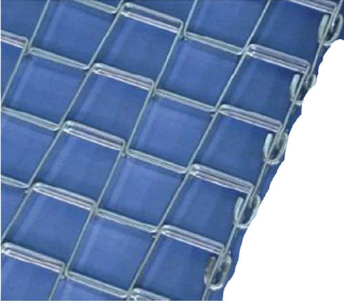 Silver Reciprocating Vertical Fire Resistant Reciprocating Vertical Conveyer Flat Wire Mesh Belt