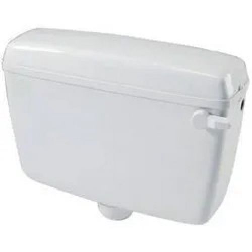 White Rectangle Attractive Design Glossy Finish Deck Mounted Pvc Plastic Flushing Cistern 