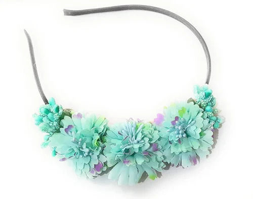 10 Gram Flower Designer Plastic And Fabric Headband For Girls  Application: Profesional