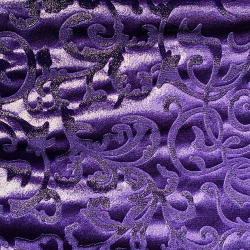 Violet 220 Gram Per Cubic Meter Washable Stain Resistant Embossed Velvet Fabric