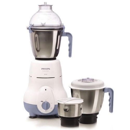 White 750 Watts 3 Jars High Power Motor Stainless Steel And Plastic Mixer Grinder