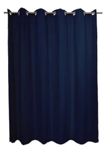 Navy Blue 7X5 Foot 12 Mm Thick Matte Finished Plain Polyester Acoustic Curtain