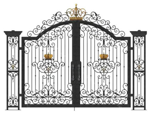 8 Feet Inward And Outward Galvanized Finished Mild Steel Gate