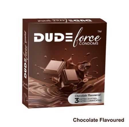 Chocolate Flavoured DUDEFORCE Dotted Condom