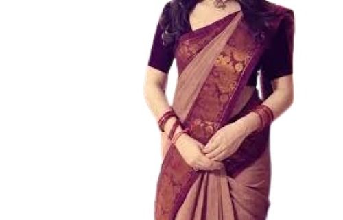 Classy Light Weight Printed Pattern Patch Work Cotton Saree