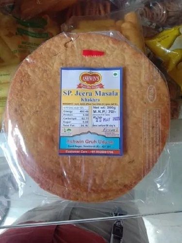 Fried Crispy Round Delightful Wheat Flour Edible Oil And Iodized Salt Jeera Masala Khakhra