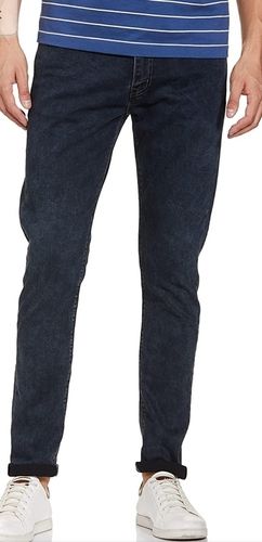 Men Faded Slim Fit Blue Denim Jeans For Casual Wear