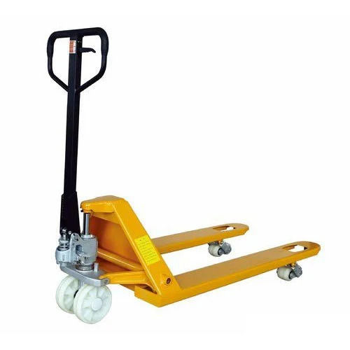 Yellow New Condition High Efficiency Durable Easy To Operate Mild Steel Hydraulic Pallet Truck