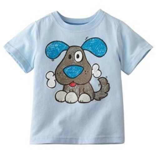 Printed Pattern Washable Short Sleeves Round O-Neck Baby Cotton Baby T Shirts Age Group: 5-10 Year