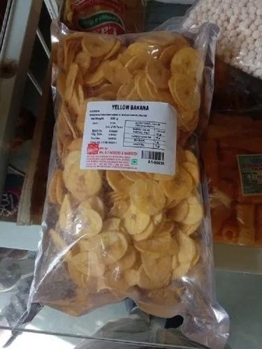 Round Light Weight Fried Processed Salty Crispy Tasty Snacks Banana Chips
