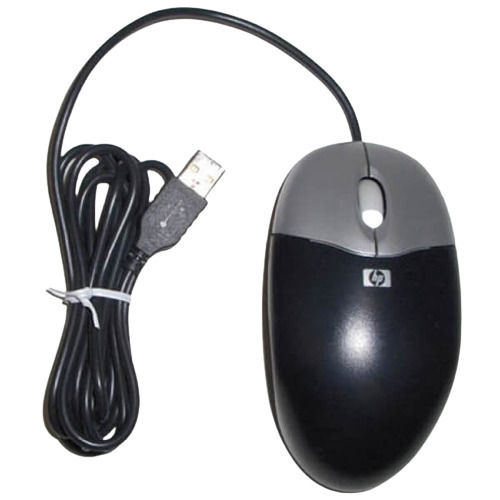 Black And Grey 113X57X22 Mm Abs Plastic Optical Computer Mouse With 1.83 Meter Wire 