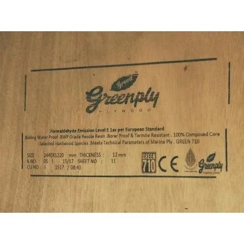 2440X1220Mm 12Mm Thick Borer And Termite Proof Marine Plywood Density: 800 Kilogram Per Cubic Meter (Kg/M3)