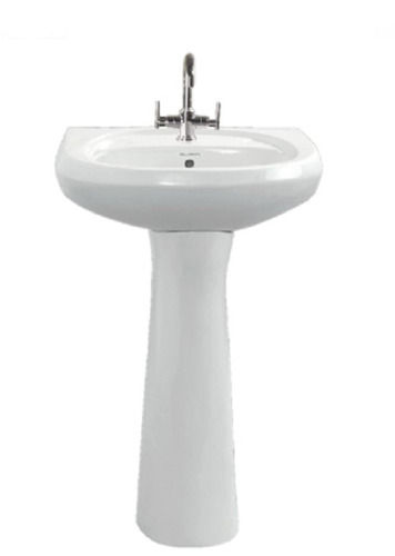 White 47X 58.4 X 94 Cm Round Polished Marble Wash Basin