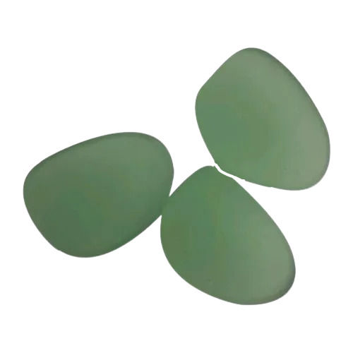 Green 5Mm Thick 12X16Mm Polished Glossy Finished Glass Stone