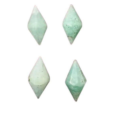 Sea Green 8Mm Diamond Shaped Polished Amazonite Gemstone Beads For Jewelry Making