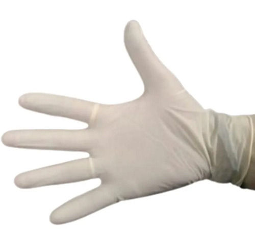 White Full Finger Plain Soft Palm Latex Gloves For Hospitals 