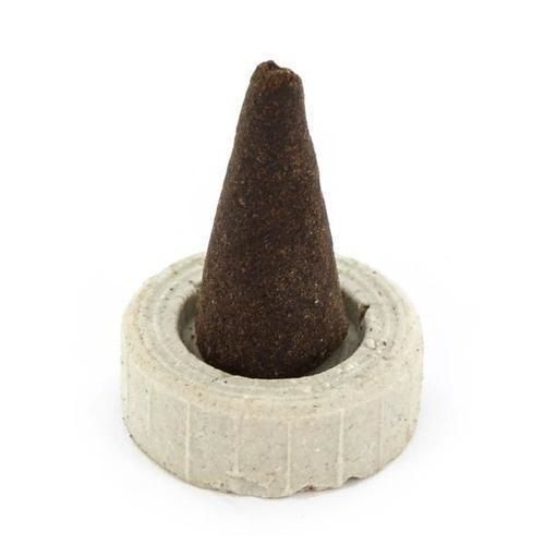 Round Solid Matte Surface Insect Resistant Aromatic Religious Dhoop Cone Burning Time: 20 Minutes